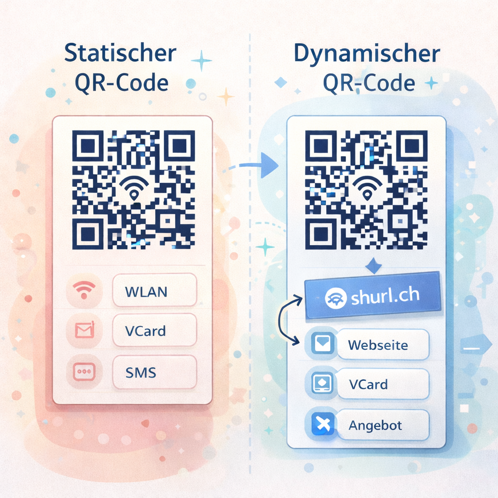 What is the difference between a static QR code and a dynamic QR code?